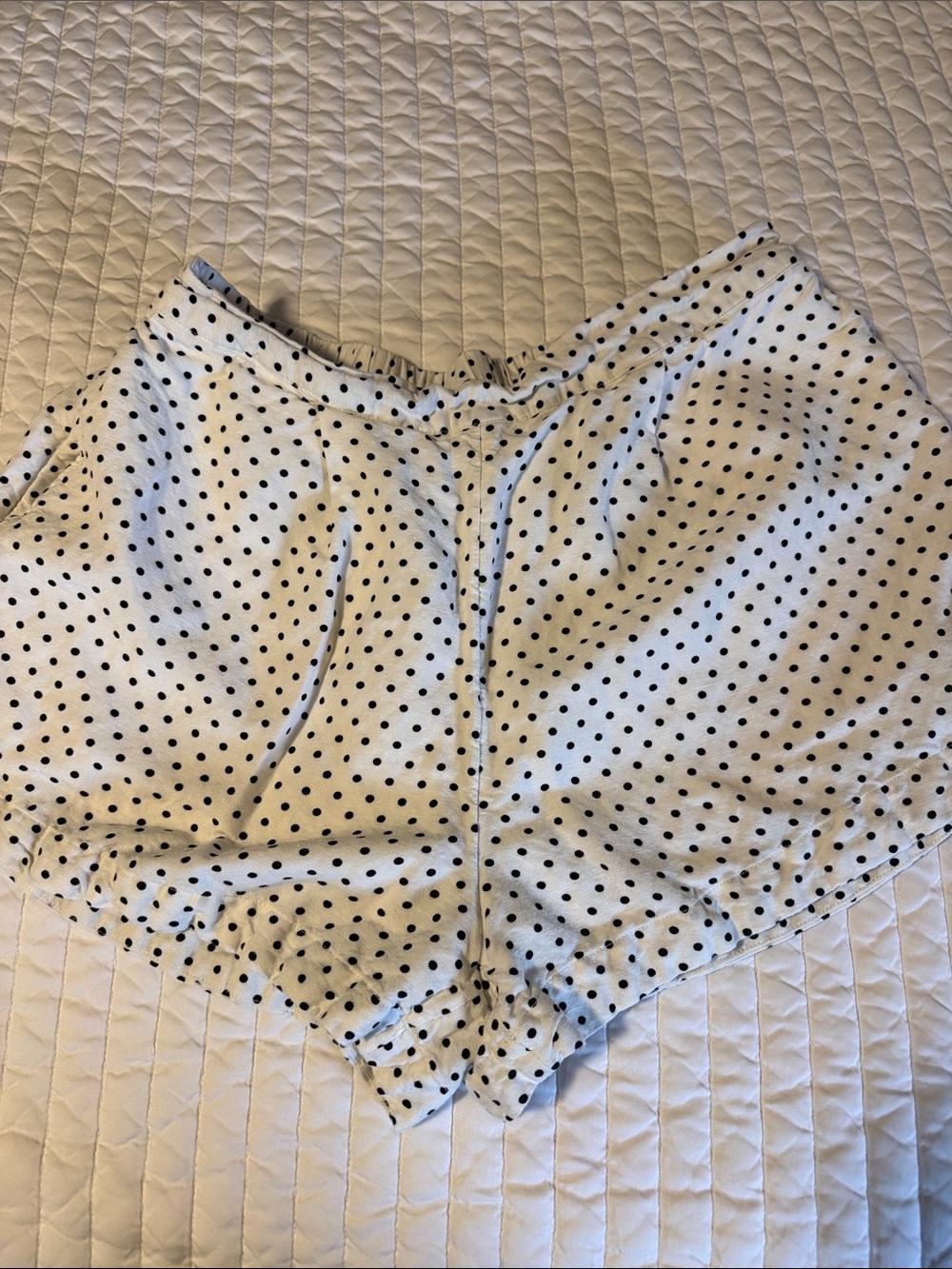 kate spade White High-Waist Polka Dot Shorts